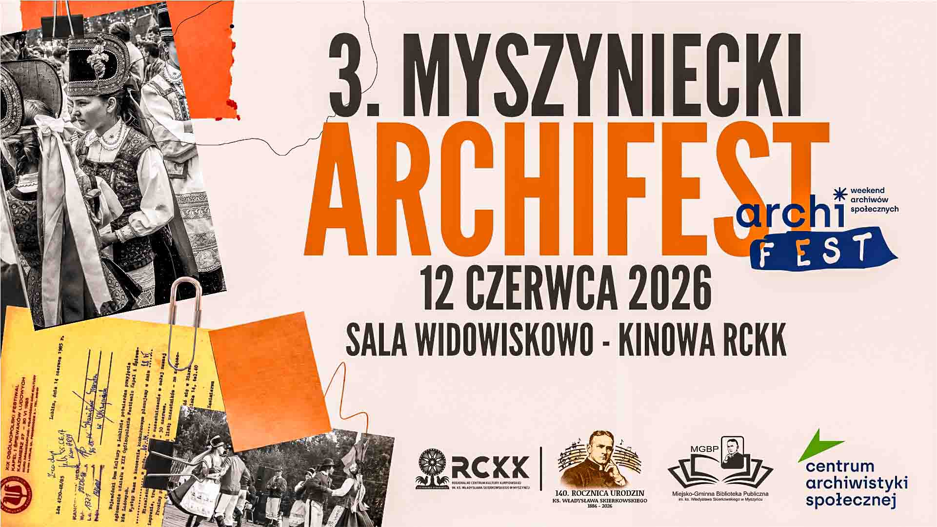 12 czerwca 2026 r. | Archifest 2026 - Dni Archiwów Społecznych