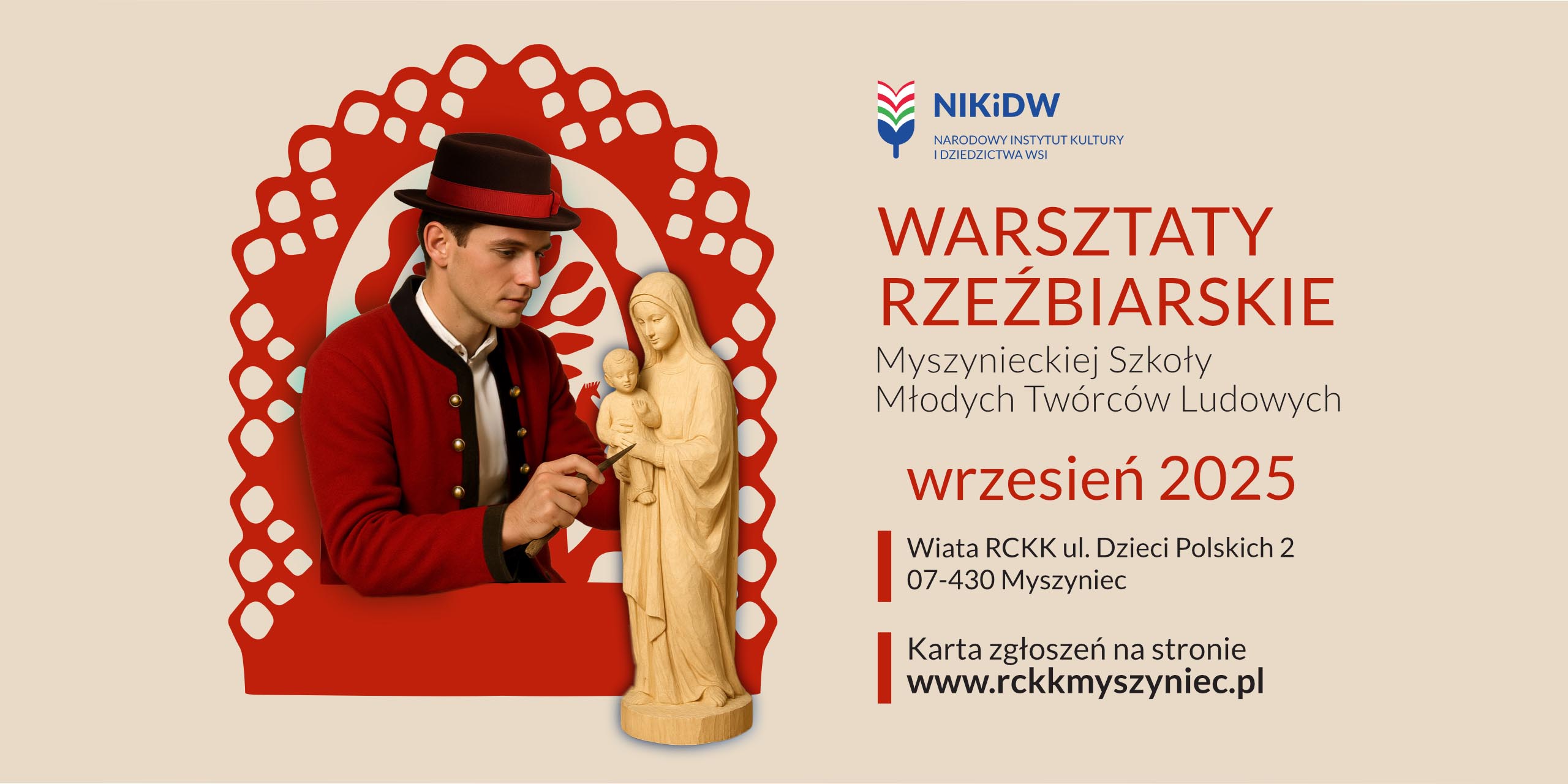 11 sierpnia 2025 r. | Myszyniecka Szkoła Twórców Ludowych - rzeźba